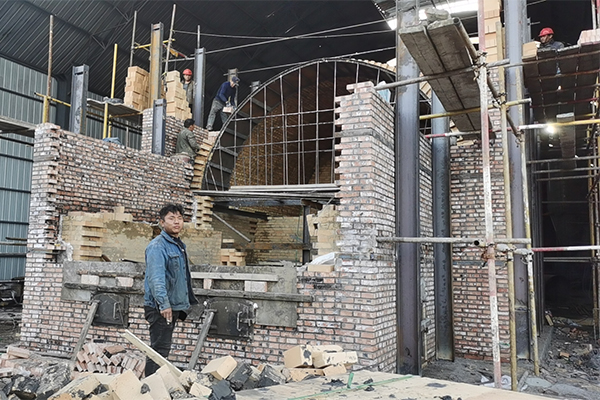 內蒙古煤泥烘干機項目安裝現場