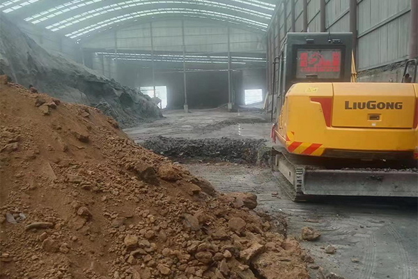 陜西大型煤泥烘干機(jī)項目基礎(chǔ)建設(shè)施工實拍現(xiàn)場