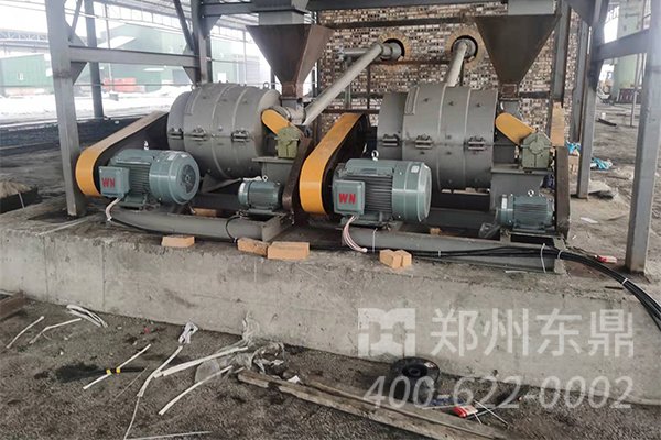 山西煤泥烘干機設備生產線安裝現場